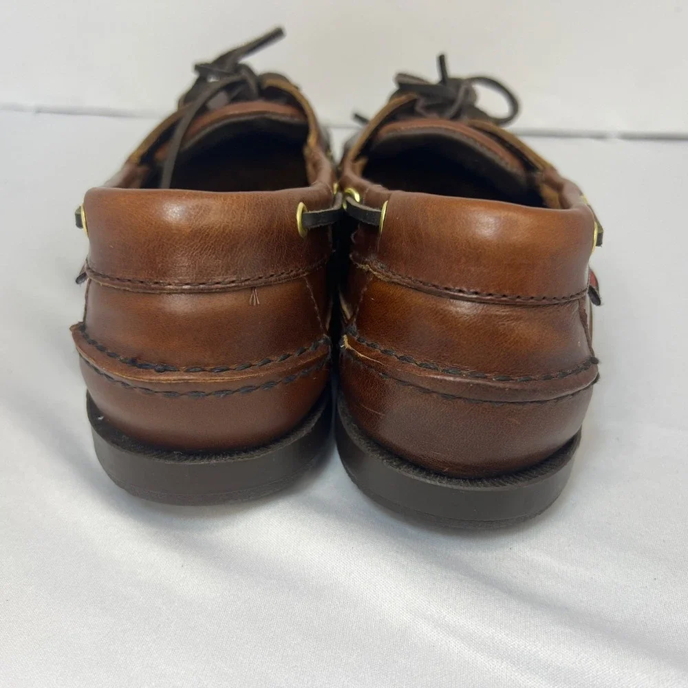 Sebago Schooner Docksides Men's Leather Boat Shoes 7.5 M Brown 75943